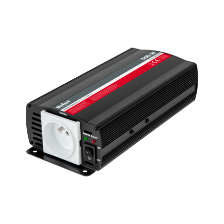 Omvandlare REBEL 12V/230V 500W (med E-typskontakt: polsk, fransk)