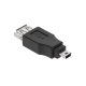 Kontakt mini-USB 5-stift/hona USB typ A