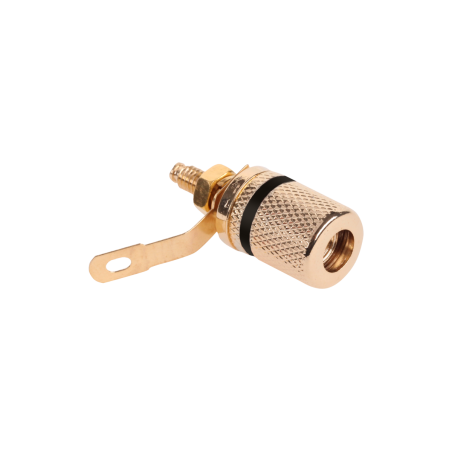 Banankontakt monteringshållare svart guld metall