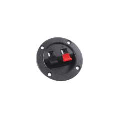 Högtalarkontakt 2-stift rund