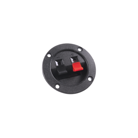 Högtalarkontakt 2-stift rund