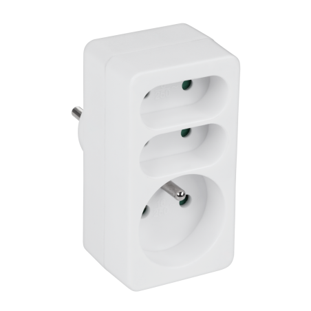 Nätverkssplitter Rebel 1 till 2 pl + 1 rund