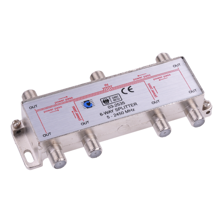 Splitter 6-vägs 5-2450 MHz