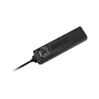 Nätadapter Rebel svart med 4 uttag utan strömbrytare, längd 1,5m.
