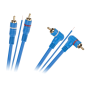 Kabel 2 x RCA - 2 x RCA + ledare 5m vinklad - rak.
