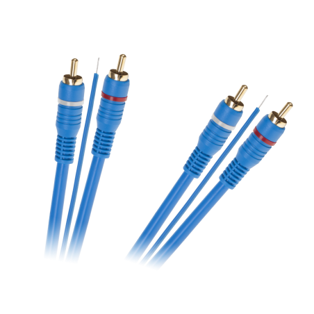 Kabel 2 x RCA - 2 x RCA + ledare 5m