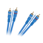 Kabel 2 x RCA - 2 x RCA + ledare 5m