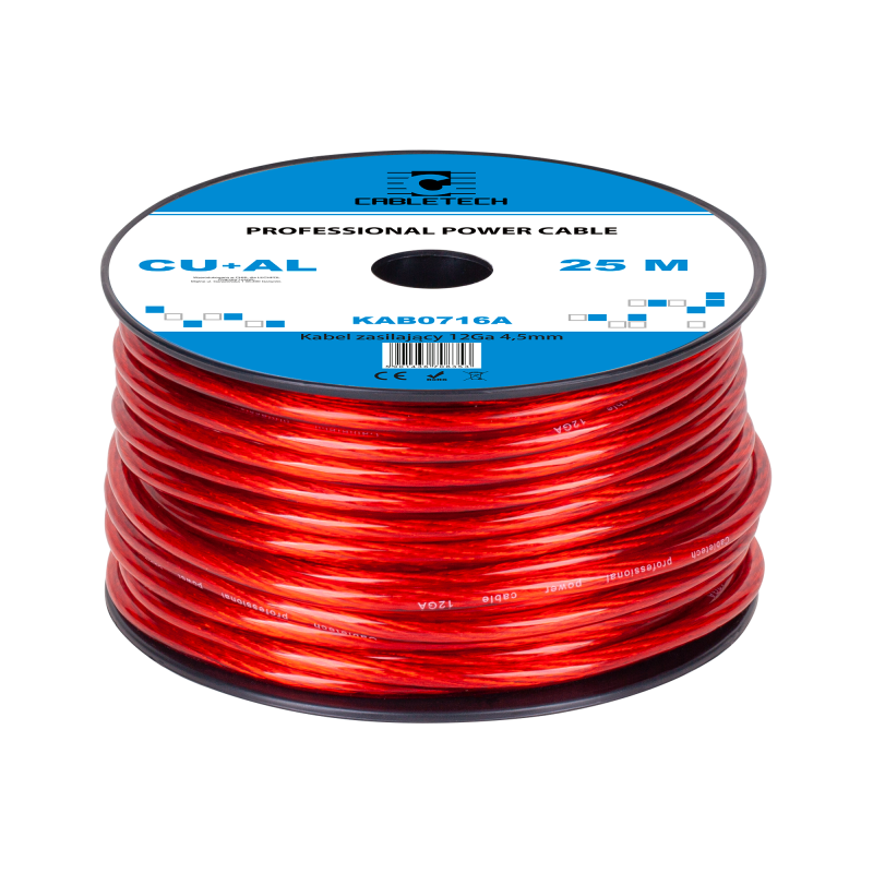 Bilströmskabel 12Ga OD4.5mm CU+AL 25m