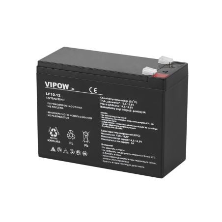 Gelbatteri VIPOW 12V 10Ah | HandlaSmidigt.se