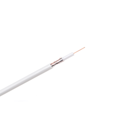 Koaxialkabel R-TV RG-59 200m/rulle vit