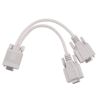 Adapter VGA (hane 15-stifts) - 2x (hon 15-stifts)