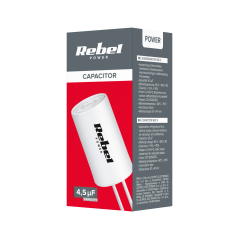 Kondensator 4,5 uF 450V för enfasiga motorer.