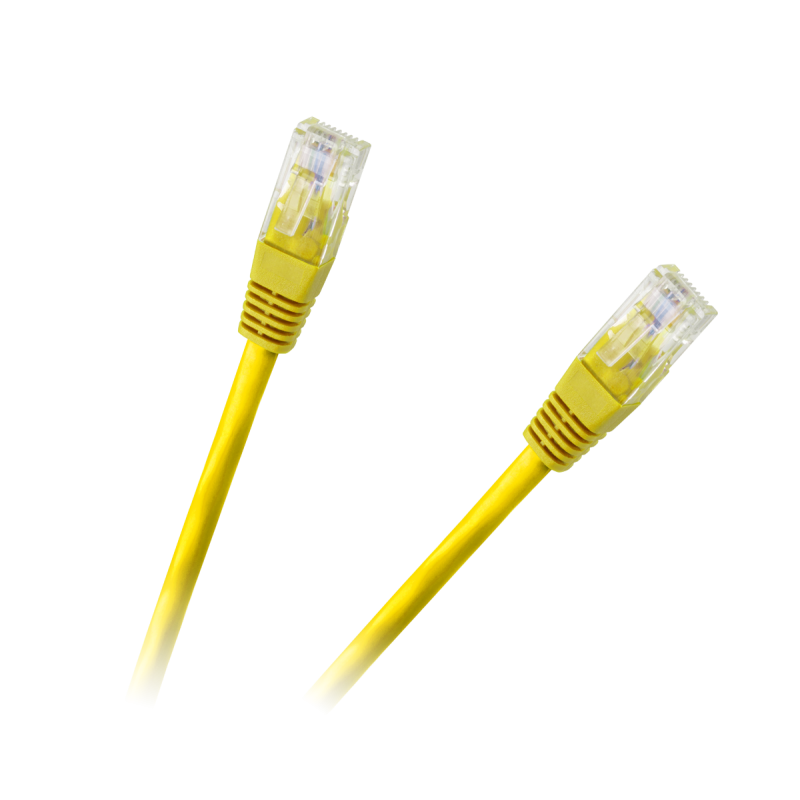 Patchcord kabel UTP 8c kontakt-kontakt 1,0m CCA gul