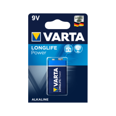 Alkaliskt batteri VARTA 9V LONGLIFE 1 st/fp. | HandlaSmidigt.se
