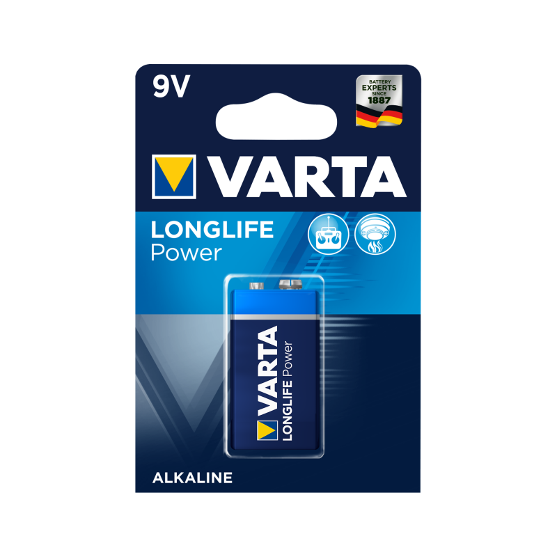 Alkaliskt batteri VARTA 9V LONGLIFE 1 st/fp.