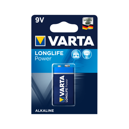 Alkaliskt batteri VARTA 9V LONGLIFE 1 st/fp. | HandlaSmidigt.se