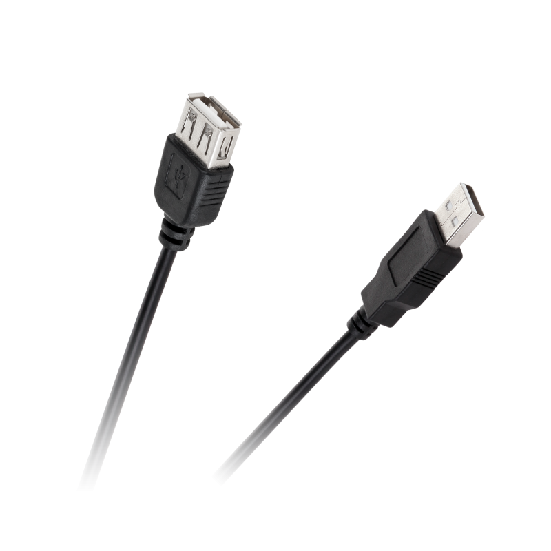 USB-kabel typ A hane - hona 0,8m