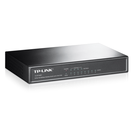 TP-LINK TL-SF1008P Switch PoE med 8 portar 10/100Mbps (4xPoE)