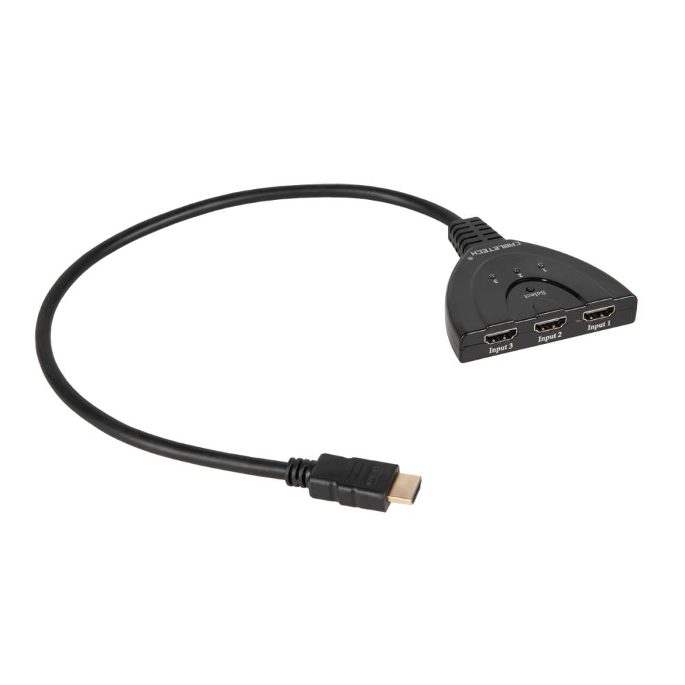 HDMI-switchkontakt på kabel 1 utgång/2 ingångar. HDMI-switchkontakt på kabel 1 utgång/2 ingångar.