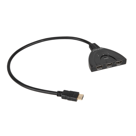 HDMI-switchkontakt på kabel 1 utgång/2 ingångar.