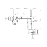 Uchwyt do monitora  UDT-C012 13-27"