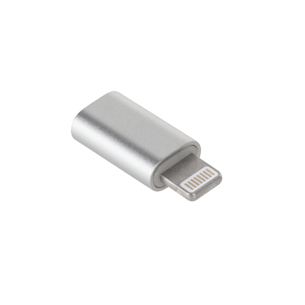 Adapter Övergångskontakt Micro USB - Apple Lightning M-Life vit