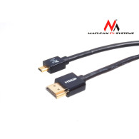 Przewód Maclean, HDMI-microHDMI, ULTRA SLIM, v1.4, A-D, 3m, MCTV-723