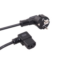 Kabel zasilający Maclean, kątowy, 3 pin, wtyk EU, 3m, MCTV-803