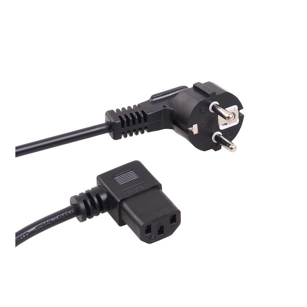 Kabel zasilający Maclean, kątowy, 3 pin, wtyk EU, 3m, MCTV-803 Kabel zasilający Maclean, kątowy, 3 pin, wtyk EU, 3m, MCTV-803