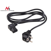 Kabel zasilający Maclean, kątowy, 3 pin, wtyk EU, 3m, MCTV-803