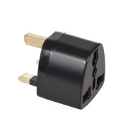 Adapter EU-kontakt till UK-kontakt Maclean, svart, MCE154
