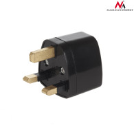 Adapter EU-kontakt till UK-kontakt Maclean, svart, MCE154