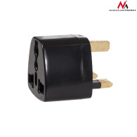 Adapter EU-kontakt till UK-kontakt Maclean, svart, MCE154