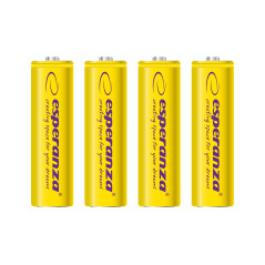 EZA104Y Esperanza uppladdningsbara batterier ni-mh aa 2000mah 4 st. gula