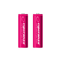 EZA103R Esperanza uppladdningsbara batterier ni-mh aa 2000mah 2 st röda