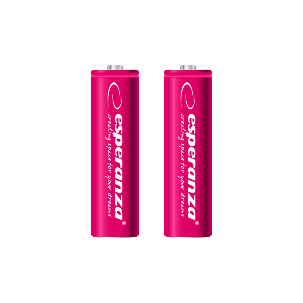 EZA103R Esperanza uppladdningsbara batterier ni-mh aa 2000mah 2 st röda EZA103R Esperanza uppladdningsbara batterier ni-mh aa 2000mah 2 st röda