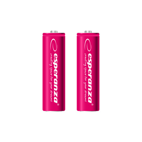 EZA103R Esperanza uppladdningsbara batterier ni-mh aa 2000mah 2 st röda
