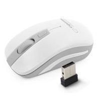 EM126EW Esperanza trådlös mus 2,4 GHz 4D optisk USB Uranus vit/grå
