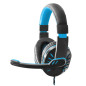 EGH330B Esperanza gaming headset med mikrofon, blå.