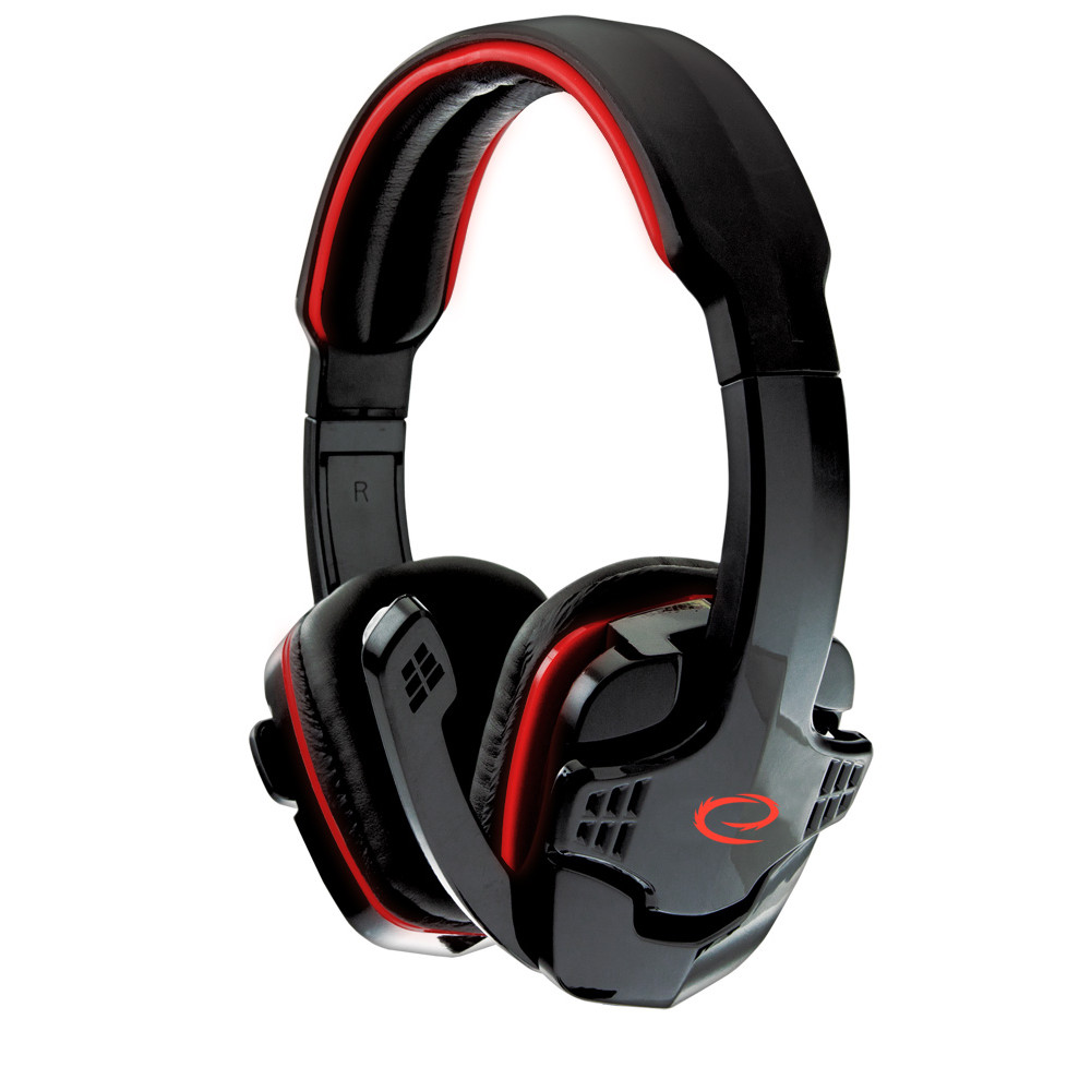 EGH310R Esperanza gaminghörlurar med mikrofon raven röda EGH310R Esperanza gaminghörlurar med mikrofon raven röda