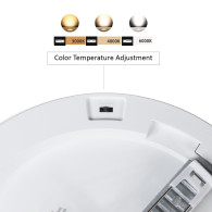 Panel plafon LED 7in1 podtynkowy natynkowy ultra slim 30W 3 kolory (WW, NW, CW)  Led4U LD142 mikrofala wbudowany zasilacz