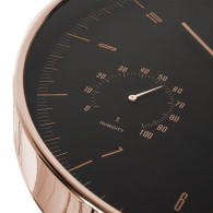 Väggklocka guld 12'' 30cm med termometer och hygrometer CE70 G