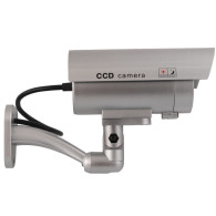 Atrapa kamery tubowej, diody IR LED, srebrna, IR9000S