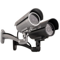 Atrapa kamery tubowej, diody IR LED, srebrna, IR9000S