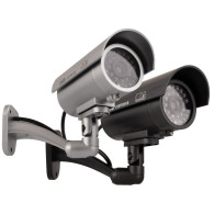 Atrapa kamery tubowej, diody IR LED, srebrna, IR9000S