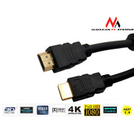 Przewód kabel HDMI-HDMI v1.4 Maclean, gold ethernet, 30AWG, 1.8m, MCTV-524