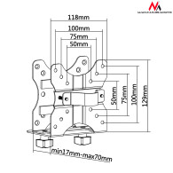 Handtag för Maclean mini-datorer, NUC MAC mini PC, universal, upp till 5 kg, svart, MC-720