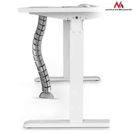 Organisatör för kablar/skrivbordsmask Maclean, 75cm, silver, MC-768 S