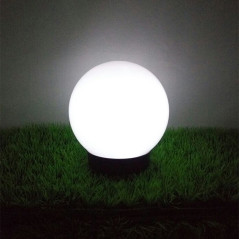 Solcellslampa GreenBlue, fristående, trädgårdslampa, kula 25x25x58cm, vit LED, GB166