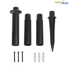 Solcellslampa GreenBlue, fristående, trädgårdslampa, kula 30x30x63 cm, GB168